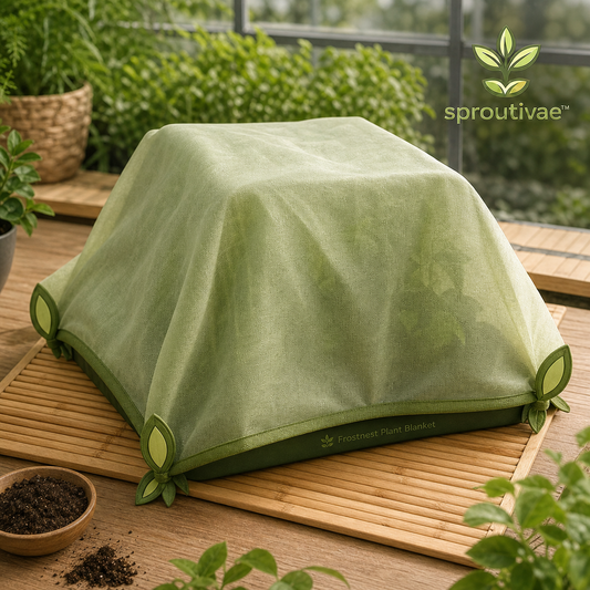 Sproutivae™ Frostnest Plant Blanket — Breathable Protective Cover for Seedlings & Planters