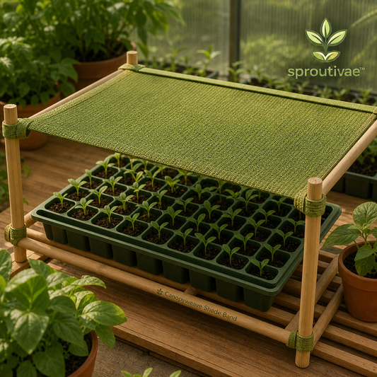 Sproutivae™ Canopyweave Shade Band — Adjustable Seedling Light-Filtering Panel
